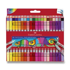 Faber-Castell kétoldalas gyermek markerek 40 színben